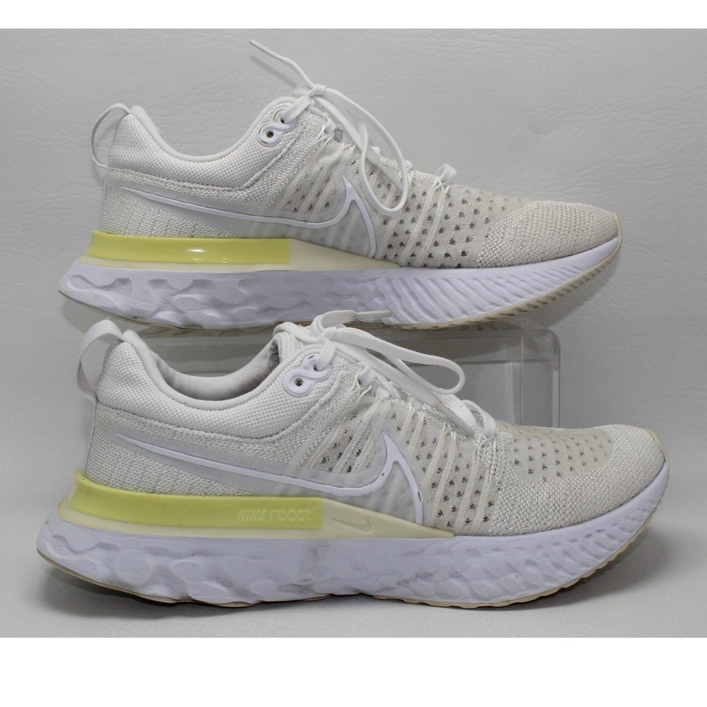 Nike React Infinity Run Flyknit 2 White Lime CT2423-100 Womens Size 9